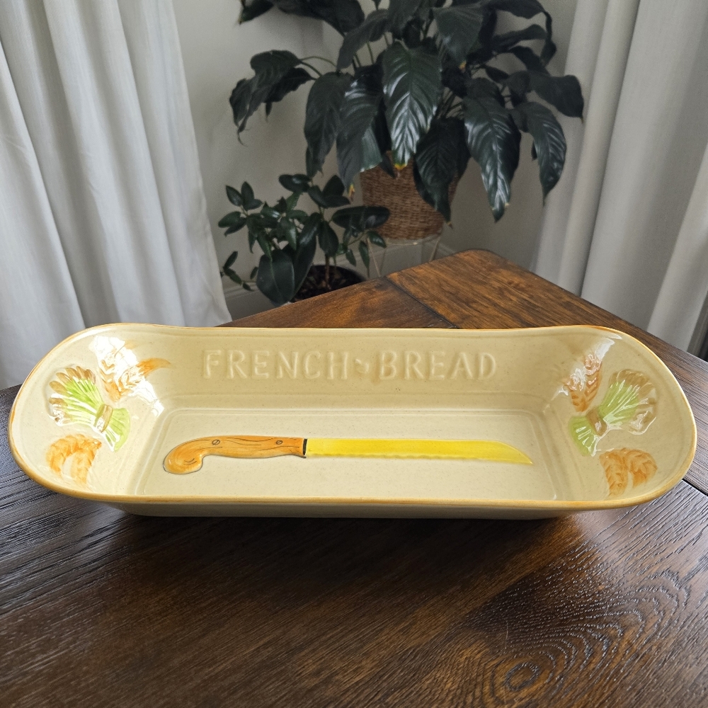 Vintage 60's 70's Los Angeles Potteries French Bread Serving Tray Calif. USA - Picture 3 of 9